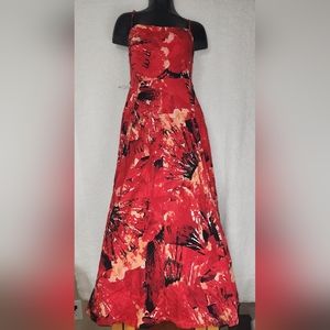 Free People Red and Black Maxi Dress